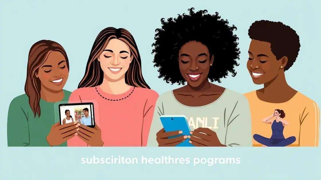 Benefits of subscription health programs for users