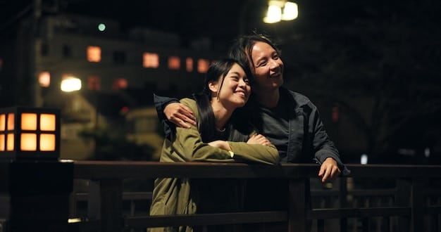 A still from a popular K-drama showing the two lead characters sharing a tender moment under cherry blossom trees. The scene is soft and dreamlike, with a focus on their emotional expressions and body language, rather than physical intimacy.