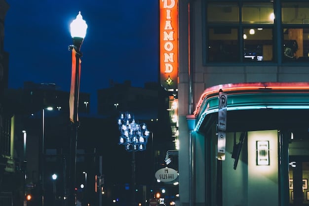 A bustling street scene in Koreatown, Los Angeles, filled with neon signs in Korean, restaurants with outdoor seating, and people shopping. Focus on the vibrant atmosphere and the mix of Korean and American culture on display.