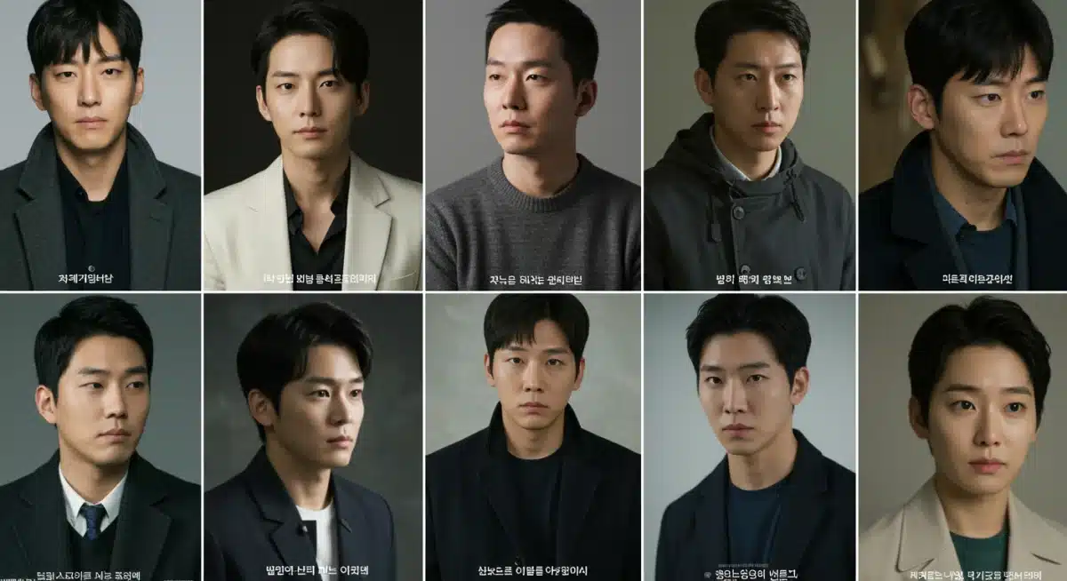 Collage of a K-Drama actor's versatile roles over a decade, highlighting their acting evolution.