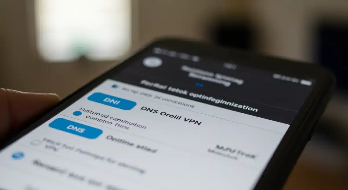 Smartphone displaying network settings for streaming optimization