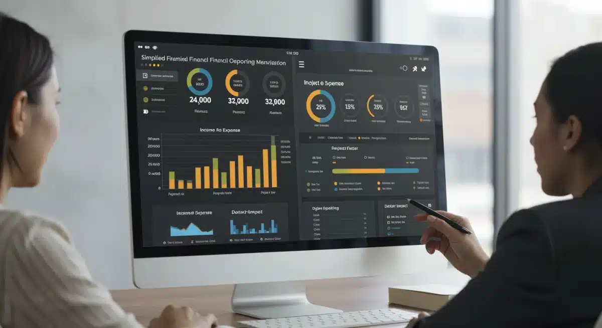 Painel digital de prestação de contas simplificada para gestão financeira de projetos sociais.