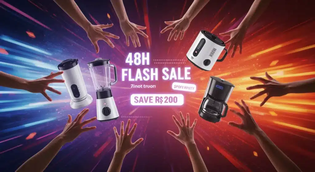 Promoções Relâmpago: Descontos de 48h em Eletroportáteis e R$200 de Economia