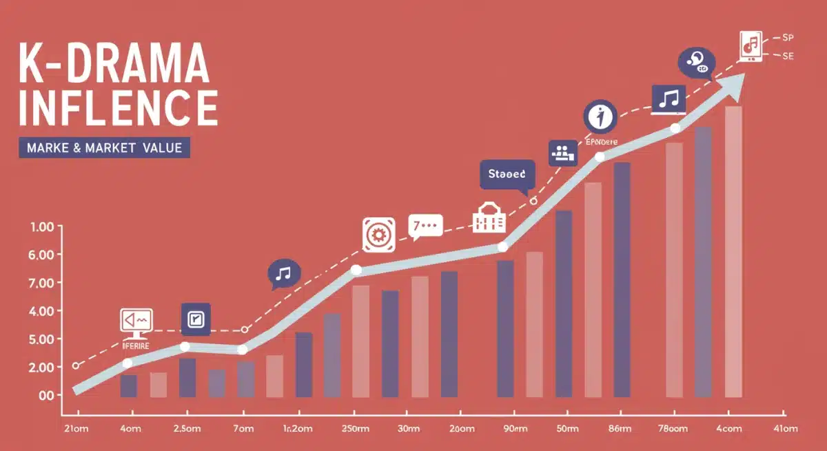 Growth chart illustrating the rising influence of K-Drama actors in the US market and their increasing endorsement value.