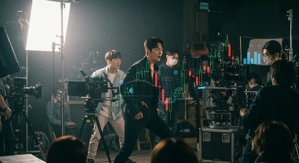 Behind the scenes of a K-Drama production, illustrating investment and actor earnings