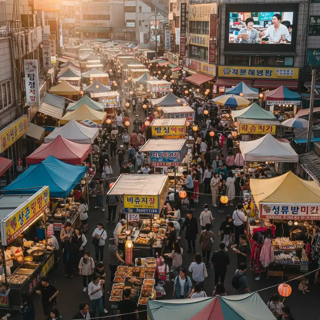 Authentic Korean street market experience