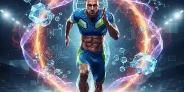 Athlete demonstrating peak physical performance with advanced sports nutrition supplements.