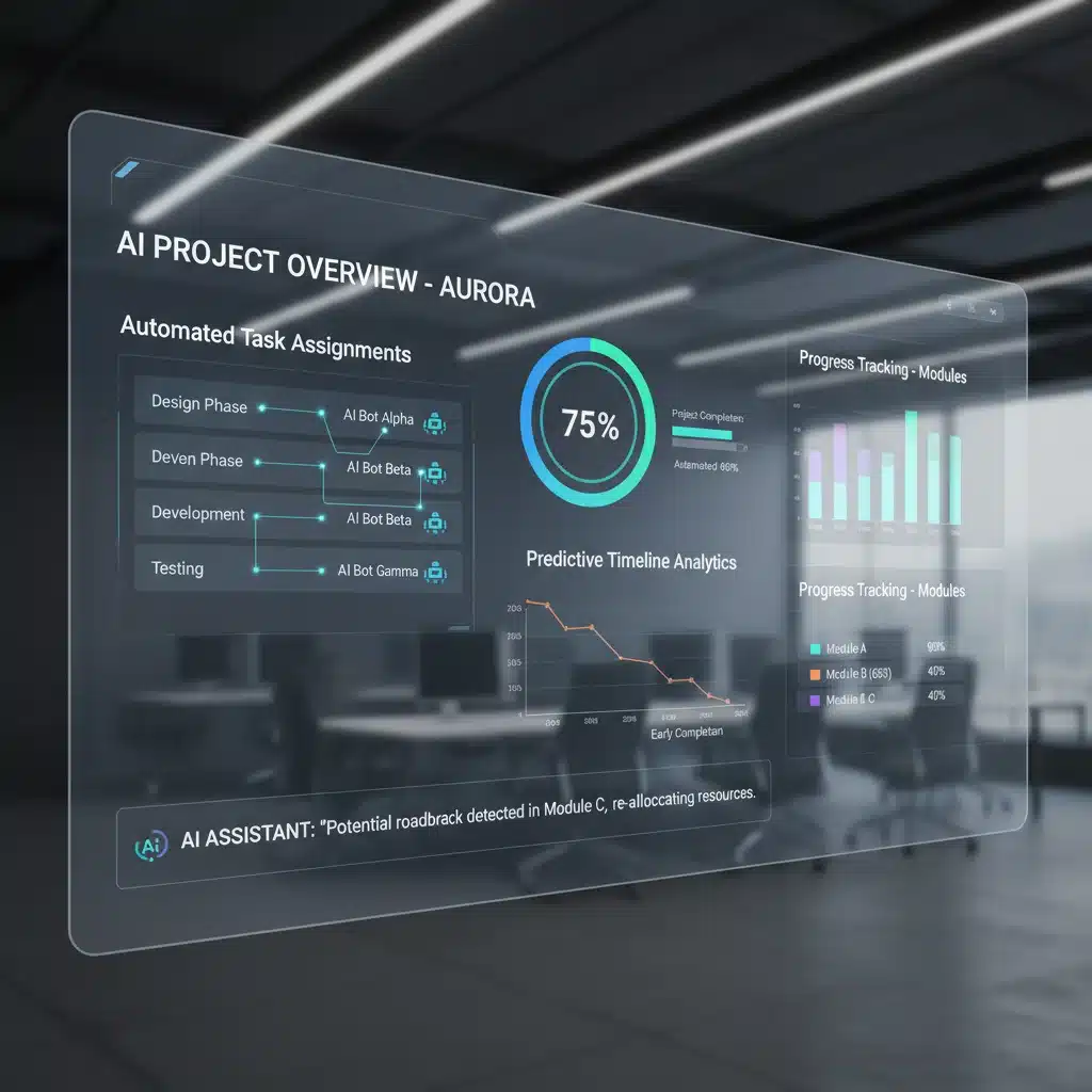 AI-powered project management dashboard for task automation