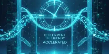 Futuristic DevOps automation boosting deployment frequency