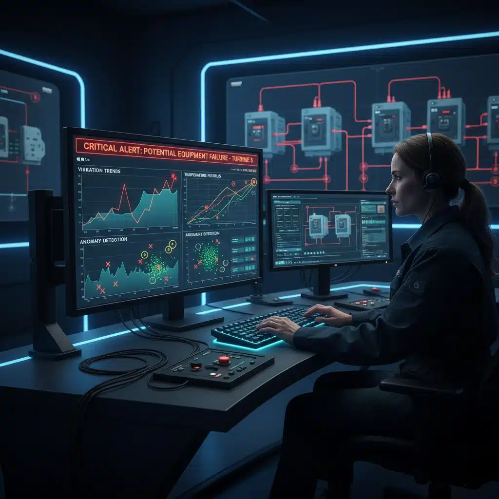 Predictive maintenance dashboard with machine health analytics